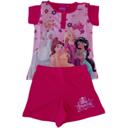 02. ENS SHORT T SHIRT FILLE ROSE FONCE